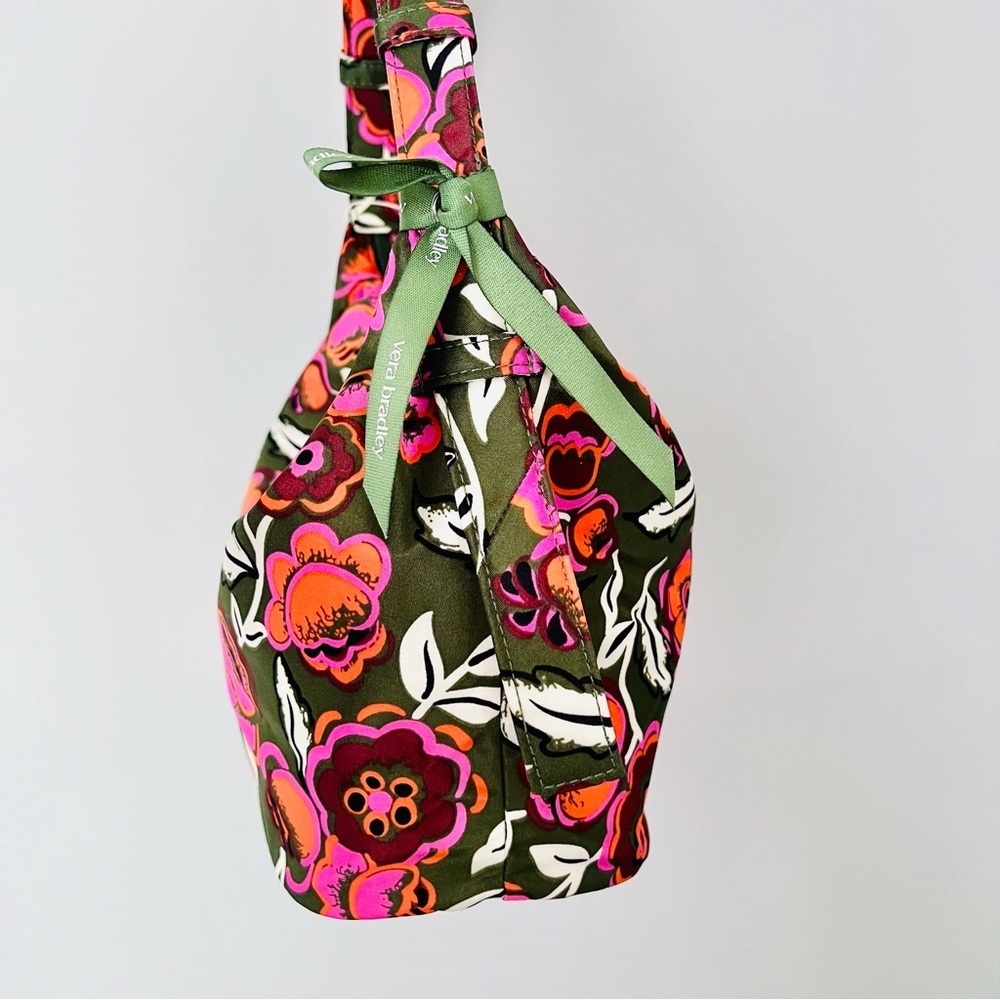 Vera Bradley Astoria Shoulder Bag | Bubbly Flowers Green | Medium - Picture 3 of 6
